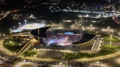 Kanye West konseri havadan g&ouml;r&uuml;nt&uuml;lendi