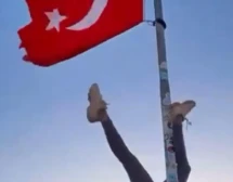 Kapadokya&rsquo;da bayrak direğinde dansa soruşturma