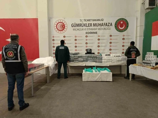 Kapıkule&rsquo;de son 1 haftada milyonlarca lira değerinde ka&ccedil;ak eşya ele ge&ccedil;irildi
