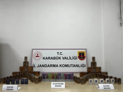 Karab&uuml;k&rsquo;te ka&ccedil;ak sigara operasyonu
