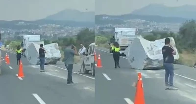 Karayolunda facianın eşiğinden d&ouml;n&uuml;ld&uuml;