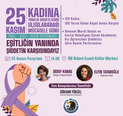 Kartal Belediyesi&rsquo;nden &lsquo;Eşitliğin Yanında Şiddetin Karşısındayız&rsquo; Paneli
