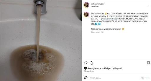 Kastamonu&rsquo;da musluklardan &ccedil;amurlu su akmasına tepki
