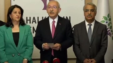 Kılı&ccedil;daroğlu ile HDP eş başkanlarının g&ouml;r&uuml;şmesi sona erdi