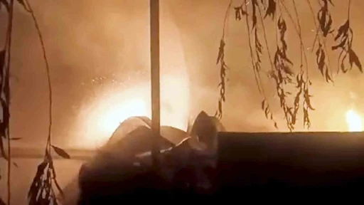 Kırıkkale&rsquo;de bağ evi alev alev yandı
