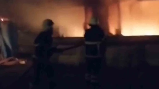 Kırıkkale&rsquo;de baraka yangını
