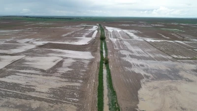Kırşehir&rsquo;de selin vurduğu tarım arazileri dron ile g&ouml;r&uuml;nt&uuml;lendi