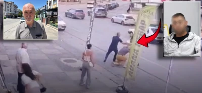 Kız &ccedil;ocuklarına laf attı, uyaran yaşlı adamı darp etti!