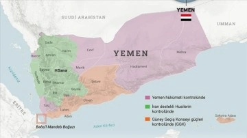 Kızıldeniz'deki gerginliğin g&ouml;lgesinde Yemen'deki hakimiyet haritası