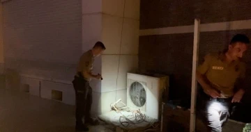 Klima hırsızları gece kartallarına takıldı, 2 ş&uuml;pheli su&ccedil;&uuml;st&uuml; yakalandı