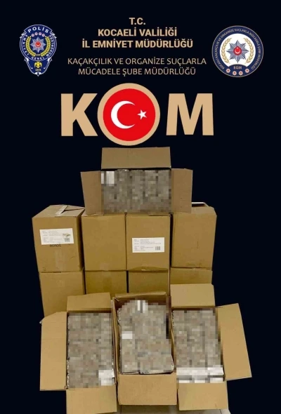 Kocaeli&rsquo;de 150 bin adet doldurulmuş makaron ele ge&ccedil;irildi
