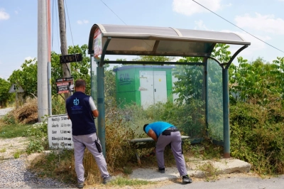 Kocaeli B&uuml;y&uuml;kşehir Belediyesi'nden 1199 durakta bakım &ccedil;alışması