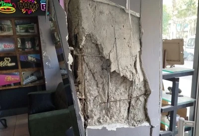 Antalya'da 7 katlı apartmanın kolonu patladı