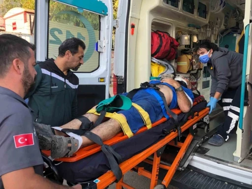 Kontrolden &ccedil;ıkan elektrikli bisikletin s&uuml;r&uuml;c&uuml;s&uuml; d&uuml;şerek yaralandı
