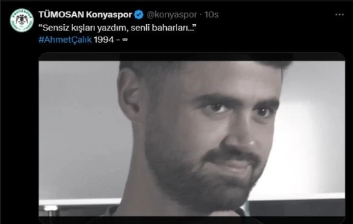 Konyaspor&rsquo;dan Ahmet &Ccedil;alık paylaşımı
