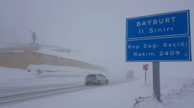 Kop Dağında mayıs ayında kar yağışı
