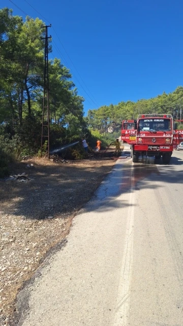 Kumluca&rsquo;da 4 ayrı noktada &ccedil;ıkan eş zamanlı yangında sabotaj ş&uuml;phesi
