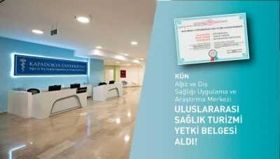K&Uuml;N Uluslararası Sağlık Turizmi Yetki Belgesi aldı
