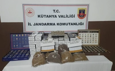 K&uuml;tahya&rsquo;da ka&ccedil;ak sigara operasyonu