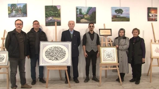 K&uuml;tahya&rsquo;da karma sergi sanatseverlerle buluştu
