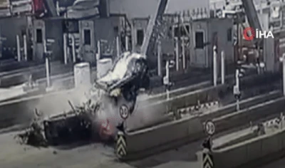 Kuzey Marmara Otoyol gişesinde feci kaza 