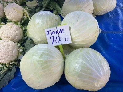 Lahana deyip ge&ccedil;meyin!  Tarlada 9 TL, pazarda 100 TL! 