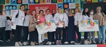 Lezzet Festivali&rsquo;nde &ldquo;Gen&ccedil; Şefler Yarışıyor&rdquo; yarışmasında &ouml;ğrenciler &ouml;d&uuml;llerini aldı