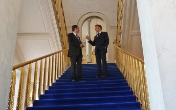 Macron ve Herzog, Elysee Sarayı&rsquo;nda bir araya geldi
