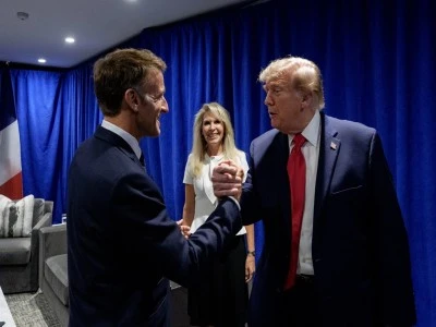 Macron ve Trump ile New York'ta bir araya geldi