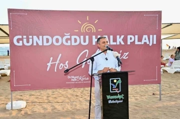 Manavgat Belediyesi G&uuml;ndoğdu Halk Plajı a&ccedil;ıldı
