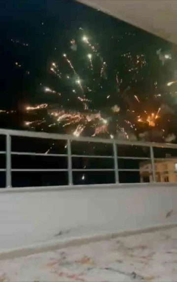 Mardin&rsquo;de silahlı ve havai fişekli d&uuml;ğ&uuml;n konvoyu ter&ouml;r&uuml; kamerada
