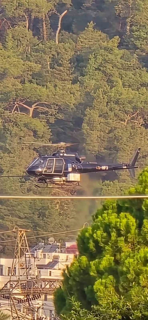 Marmaris&rsquo;te Y&uuml;ksek gerilim hatlarına helikopterli bakım
