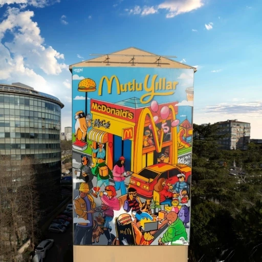 McDonald&rsquo;s T&uuml;rkiye&rsquo;den &rsquo;Yan Yanayız&rsquo; temalı grafiti
