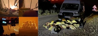 Mersin&rsquo;deki orman yangınında ekiplerin zor anları 