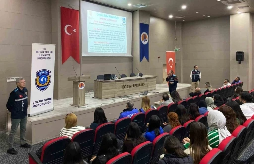 Mersin polisinden akademisyenler ve &uuml;niversite &ouml;ğrencilerine bilgilendirme
