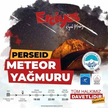 Meteor Yağmuru Kayseri&rsquo;nin Zirvesi&rsquo;nde izlenecek
