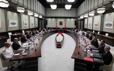  MGK, Cumhurbaşkanı Erdoğan&rsquo;ın başkanlığında Cumhurbaşkanlığı K&uuml;lliyesi&rsquo;nde toplandı. 