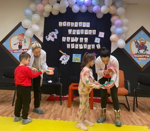 Minik &ouml;ğrencilere ağız ve diş sağlığı eğitimi
