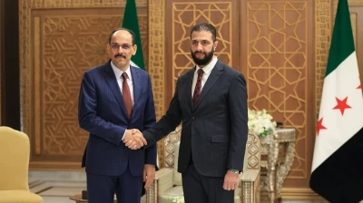 MİT Başkanı Kalın, Şam'da Suriye Cumhurbaşkanı Şara ile g&ouml;r&uuml;şt&uuml;