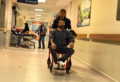 Motorlu testereyle odun keserken ayak parmağı koptu