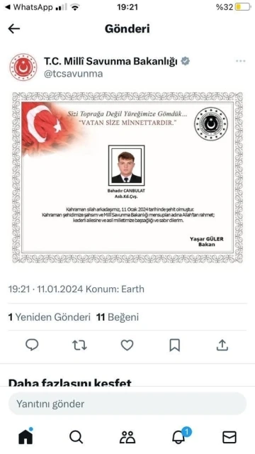 MSB: &ldquo;Denizkurdu Tatbikatı&rsquo;nda 1 asker şehit oldu"
