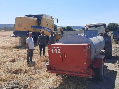 Mudanya'da yangın n&ouml;beti başladı