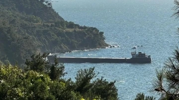 Mudanya&rsquo;da y&uuml;k gemisi karaya oturdu