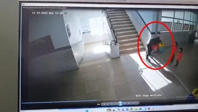 M&uuml;d&uuml;r yardımcısı, nefes borusuna yiyecek ka&ccedil;an &ouml;ğrenciyi Heimlich manevrasıyla kurtardı