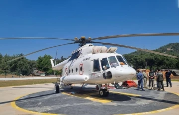 Muğla&rsquo;da ilk yangın helikopteri g&ouml;reve başladı

