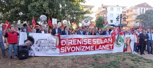 Muğla&rsquo;da "Direnişin Simgesi Gazze" y&uuml;r&uuml;y&uuml;ş&uuml; ger&ccedil;ekleştirildi
