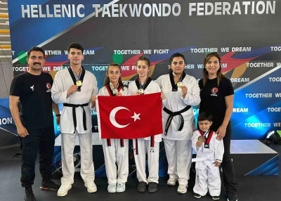 Muğlalı Tekvandocuların Yunanistan&rsquo;da madalya gururu
