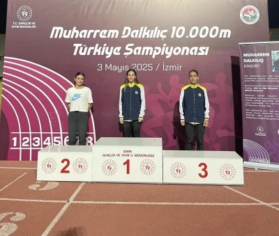 Muşlu atlet Derya Kunur, T&uuml;rkiye &uuml;&ccedil;&uuml;nc&uuml;s&uuml; oldu
