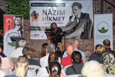 Nazım Hikmet Bursa Osmangazi&rsquo;de şiir ve şarkılarla anıldı 