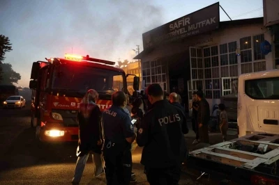 Nevşehir&rsquo;de iş yeri yangını paniğe neden oldu